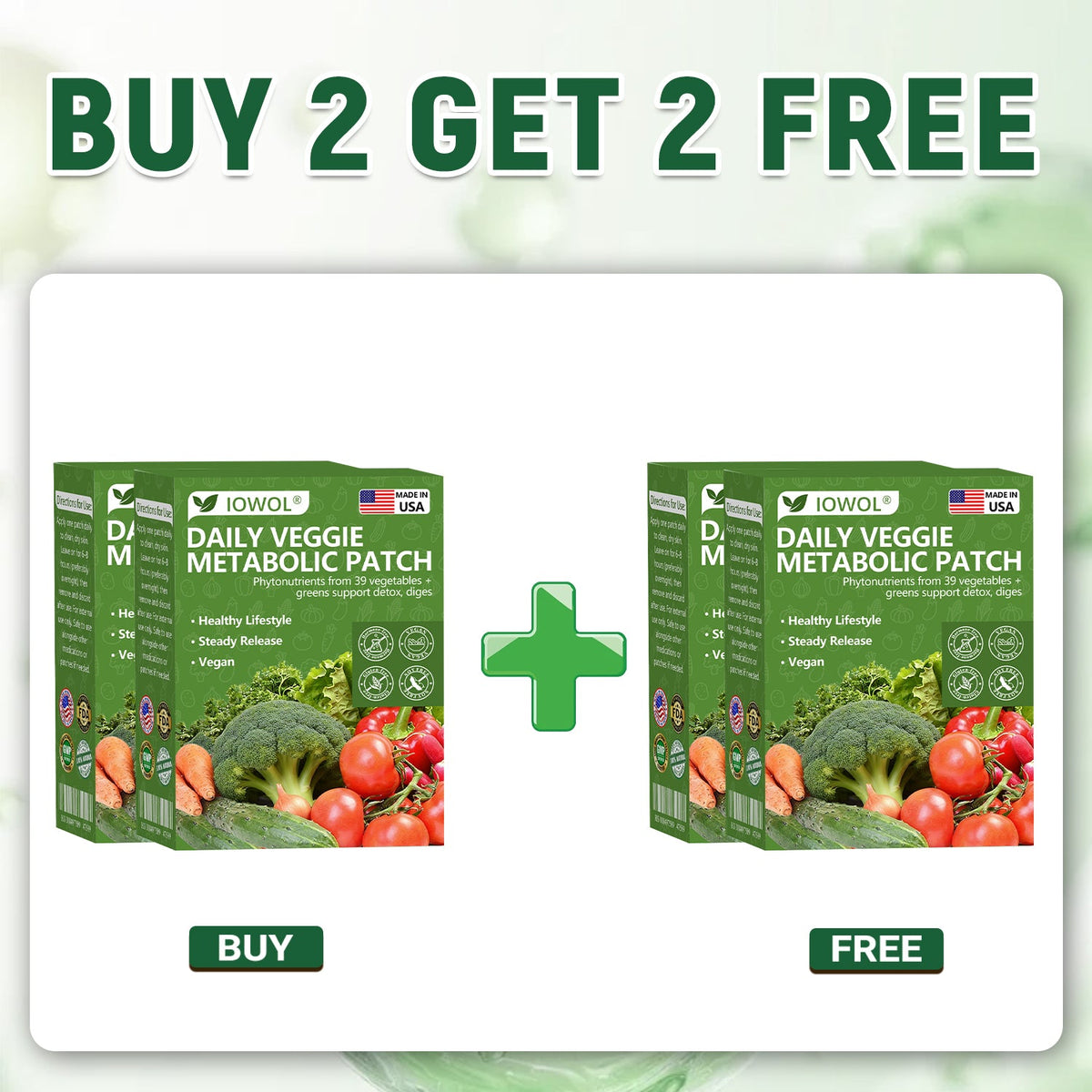 𝐎𝐟𝐟𝐢𝐜𝐢𝐚𝐥 𝐒𝐭𝐨𝐫𝐞 | 𝐈𝐎𝐖𝐎𝐋® 𝐃𝐚𝐢𝐥𝐲 𝐕𝐞𝐠𝐞𝐭𝐚𝐛𝐥𝐞 𝐌𝐞𝐭𝐚𝐛𝐨𝐥𝐢𝐜 𝐏𝐚𝐭𝐜𝐡 𝐮𝐬𝐞𝐬 𝐨𝐫𝐠𝐚𝐧𝐢𝐜 𝐯𝐞𝐠𝐞𝐭𝐚𝐛𝐥𝐞 𝐞𝐱𝐭𝐫𝐚𝐜𝐭𝐬 𝐚𝐧𝐝 𝐩𝐡𝐲𝐭𝐨𝐧𝐮𝐭𝐫𝐢𝐞𝐧𝐭𝐬 𝐟𝐫𝐨𝐦 𝟑𝟗 𝐯𝐞𝐠𝐞𝐭𝐚𝐛𝐥𝐞𝐬 + 𝐠𝐫𝐞𝐞𝐧𝐬 𝐭𝐨 𝐬𝐮𝐩𝐩𝐨𝐫𝐭 𝐝𝐞𝐭𝐨𝐱, 𝐝𝐢𝐠𝐞𝐬𝐭𝐢𝐨𝐧 & 𝐦𝐞𝐭𝐚𝐛𝐨𝐥𝐢𝐜 𝐫𝐞𝐬𝐞𝐭, 𝐚𝐧𝐝 𝐛𝐨𝐨𝐬𝐭 𝐞𝐧𝐞𝐫𝐠𝐲 𝐟𝐨𝐫 𝐚𝐥𝐥-𝐝𝐚𝐲 𝐰𝐞𝐥𝐥𝐧𝐞𝐬𝐬.